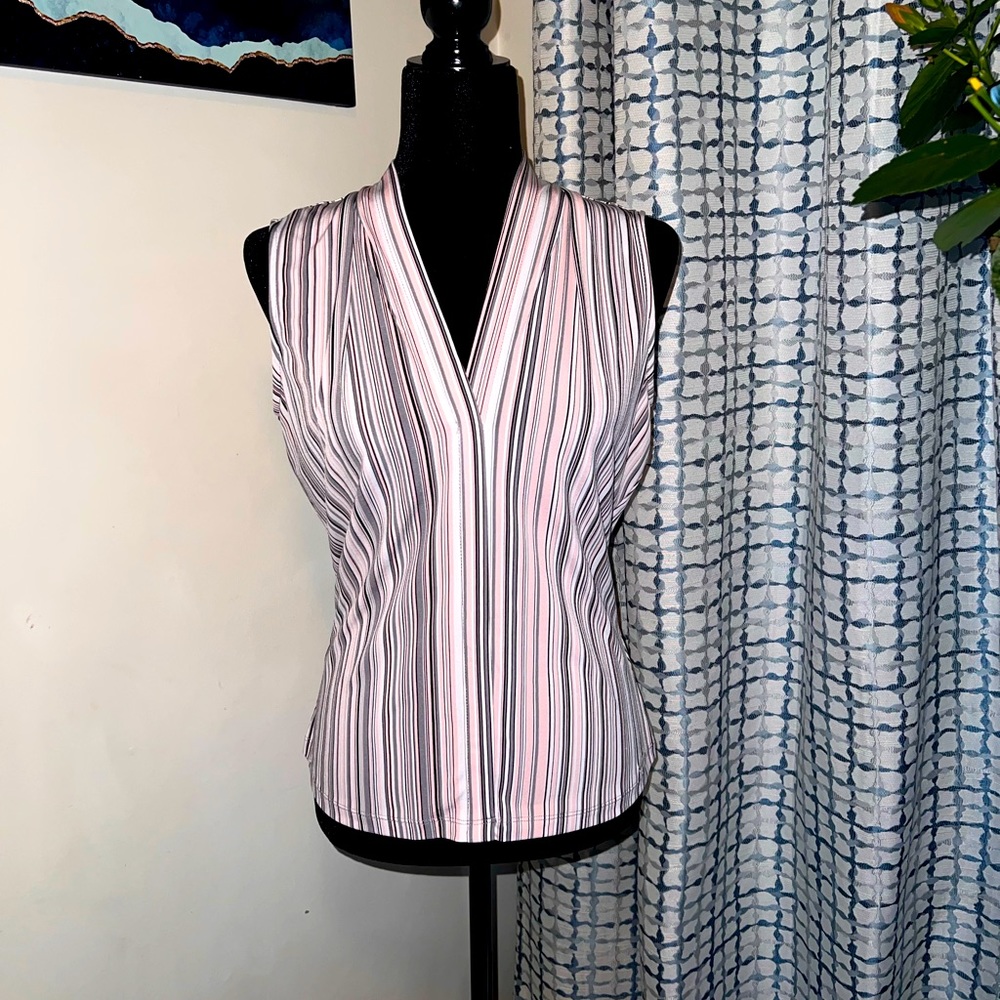 Calvin Klein pink and grey blouse tank